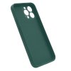 iPhone 13 Pro Max Deksel i Silikon med Skjermbeskytter Mørk Grønn