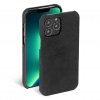 iPhone 13 Pro Max Deksel Leather Cover Svart