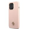 iPhone 13 Pro Max Deksel Silicone Metal Logo 4G Light Pink