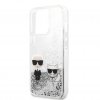 iPhone 13 Pro Deksel Liquid Glitter Sølv