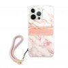iPhone 13 Pro Deksel Marble Design Stripe Rosa