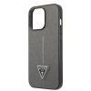 iPhone 13 Pro Deksel Saffiano Metal Triangle Sølv