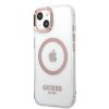 iPhone 13 Skal Transparent MagSafe Rosa Transparent