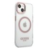 iPhone 13 Deksel Transparent MagSafe Rosa Transparent
