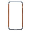 iPhone 13 Skal Wood & Metal Bumper Brun Silver