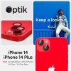 iPhone 14/iPhone 14 Plus Linsebeskyttelse GLAS.tR EZ Fit Optik Pro RÃ¸d 2-pakning