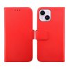 iPhone 14 Etui Ekte skinn Kortlommer Rød