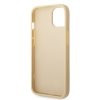 iPhone 14 Plus Deksel Glitter Flakes Metal Logo Gull