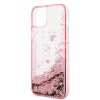 iPhone 14 Plus Deksel Liquid Glitter Big Logo Rosa