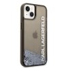 iPhone 14 Plus Deksel Liquid Glitter Translucent Svart