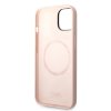 iPhone 14 Plus Deksel Liquid Silicone Karl & Choupette MagSafe Rosa