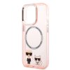 iPhone 14 Pro Max Deksel Karl & Choupette MagSafe Rosa