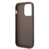 iPhone 14 Pro Deksel Bottom Stripe Metal Logo Brun