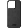 iPhone 14 Pro Deksel Real Leather Case Svart