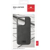 iPhone 14 Pro Deksel Real Leather Case Svart