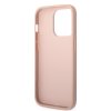 iPhone 14 Pro Deksel Saffiano Metal Logo Stripes Rosa