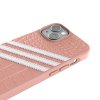 iPhone 14 Deksel 3 Stripes Snap Case Alligator Pink