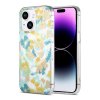 iPhone 14 Plus/iPhone 15 Plus Deksel Blomstermønster MagSafe Turkis