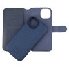 iPhone 15 Etui Detachable Wallet Case Blå