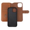 iPhone 15 Etui Detachable Wallet Case Brun