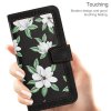 iPhone 15 Plus Etui Blomstermønster Svart