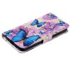 iPhone 15 Plus Etui Motiv Lilla Blomster Blå Sommerfugler