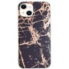 iPhone 15 Plus Deksel Marmormønster Svart