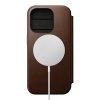 iPhone 15 Pro Etui Modern Leather Folio Brun