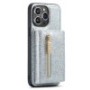 iPhone 15 Pro Deksel M3 Series Avtakbart Kortholder Glitter Sølv