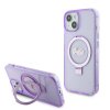 iPhone 15 Deksel Ring Stand Glitter MagSafe Lilla