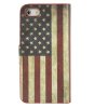iPhone 5/5S/SE PlånboksEtui med Tryck USA-flagga