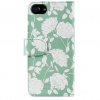 iPhone 6/6S/7/8/SE Etui Wallet Case Green Flowers