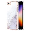 iPhone 7/iPhone 8/iPhone SE 2020/iPhone SE 2022 Deksel Marmor Glitter Hvit