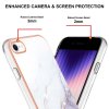iPhone 7/iPhone 8/iPhone SE 2020/iPhone SE 2022 Deksel Marmor Glitter Hvit