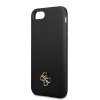 iPhone 7/8/SE Deksel Silicone Metal Logo 4G Svart