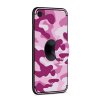 iPhone 7/8/SE Deksel med Popsocket TPU Kamuflasje Rosa