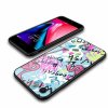 iPhone 8/7 Deksel Herdet glass Baksida Strass Flamingo