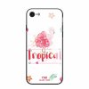 iPhone 7/8/SE Deksel Herdet glass Baksida Strass Tropical