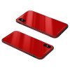 iPhone X/Xs Deksel Herdet Glass Metall TPU Rød
