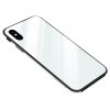 iPhone X/Xs Deksel Herdet Glass Metall TPU Hvit