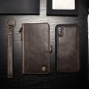 iPhone X/Xs Plånboksetui Qin Series Löstagbart Deksel Mörkbrun