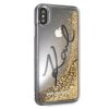 iPhone Xs Max Deksel Hardplast Signatur Gull Glitter Transparent