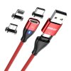 Kabel 6-in-1 USB-A/USB-C til Lightning/Micro USB/USB-C 60W 2m Rød