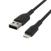 Kabel BOOST↑CHARGE Lightning till USB-A 1 meter Svart