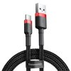 Kabel Cafule Cable USB-A/USB-C 3m Rød Svart