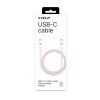 Kabel Cotton Braided USB-C/USB-C 1.5m Rosa