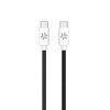 Kabel Cotton Braided USB-C/USB-C 1.5m Svart