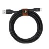Kabel DuraTek Plus USB-C till USB-A med Stropp Svart