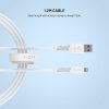 Kabel Liquid Silicone USB-A/Lightning 1.2m Hvit