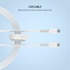 Kabel Liquid Silicone USB-C/Lightning 1.2m Hvit